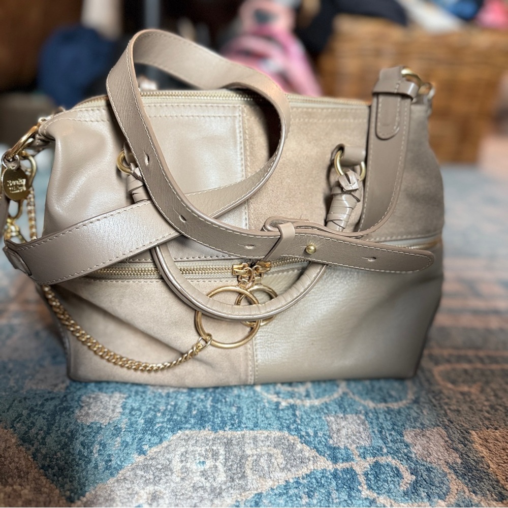 See by Chloé Patchwork Satchel Bag (Medium Size)